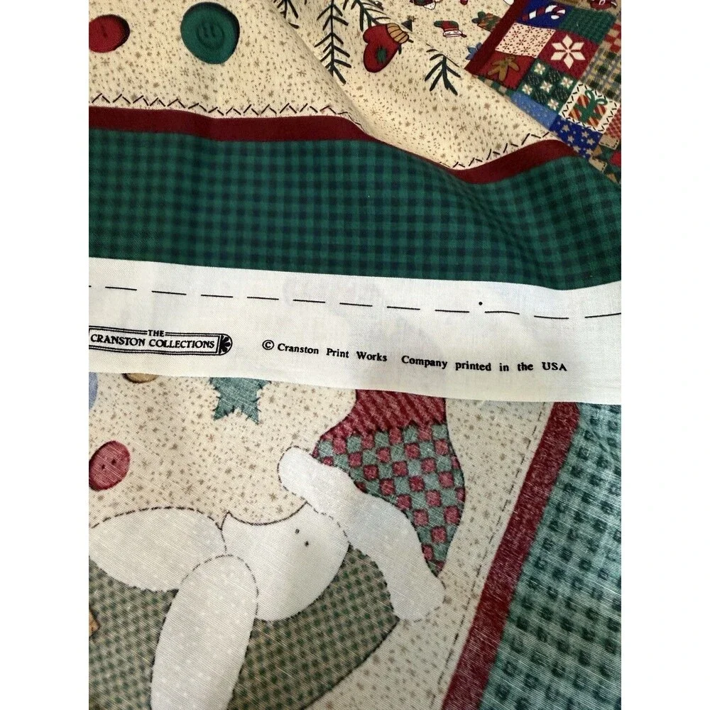 Cranston Homespun Holidays Christmas Cut Sew Fabric Panel Stockings Quilt